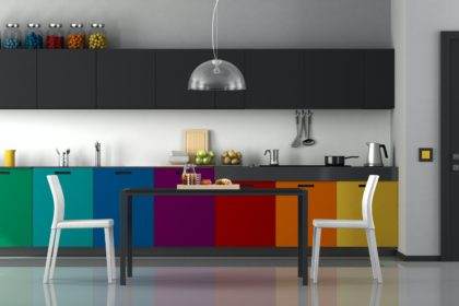 Colorful modern kitchen